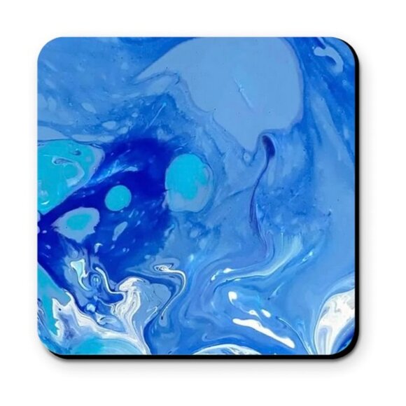 NWT Artisan Coaster Set - "The Blue Depths" (4) - Picture 4 of 5